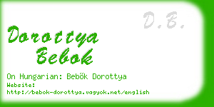 dorottya bebok business card